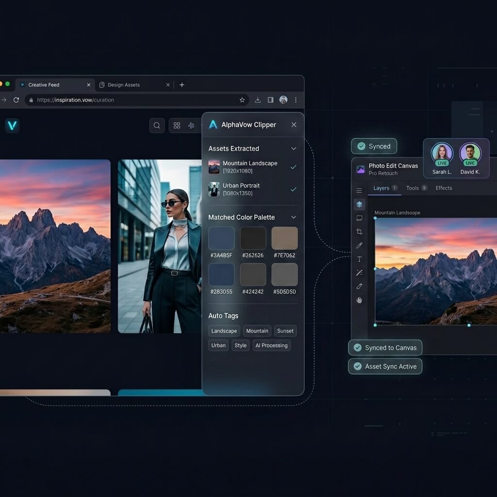 AlphaVow Eco-System (One-Click Sync)